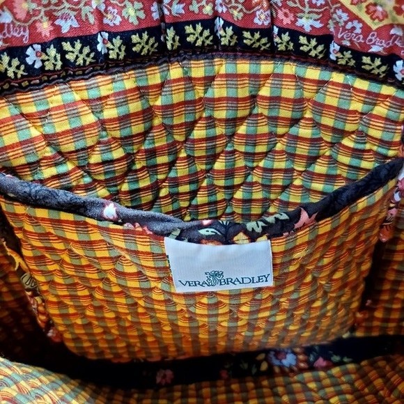 Vera Bradley Chocolat Brown Quilted Cotton Shopper Tote Bag - Picture 6 of 12